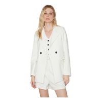 Blazer Owen rayas blanco