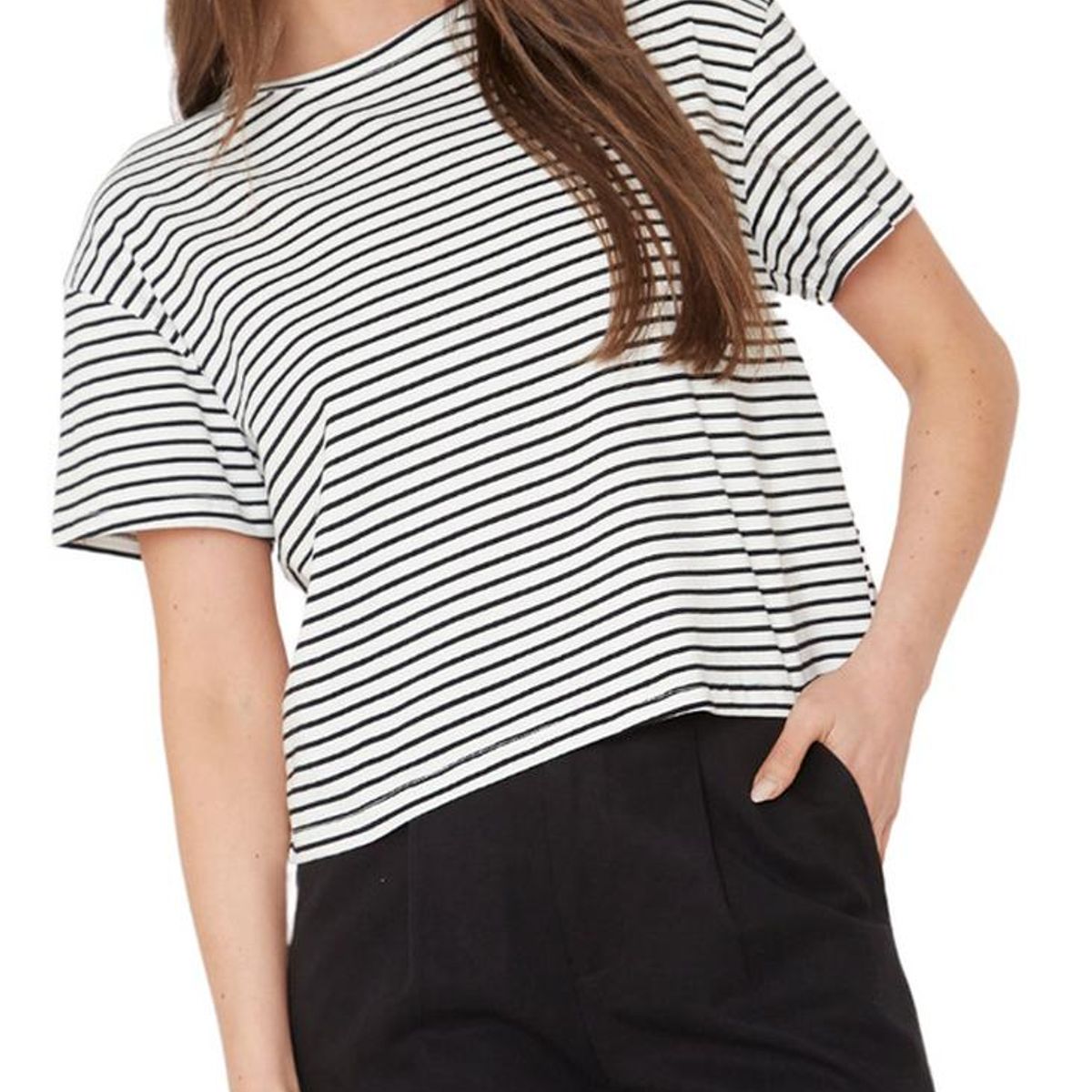 JACINTA TIENDA - Polera Ara blanca y negra Jacinta Tienda