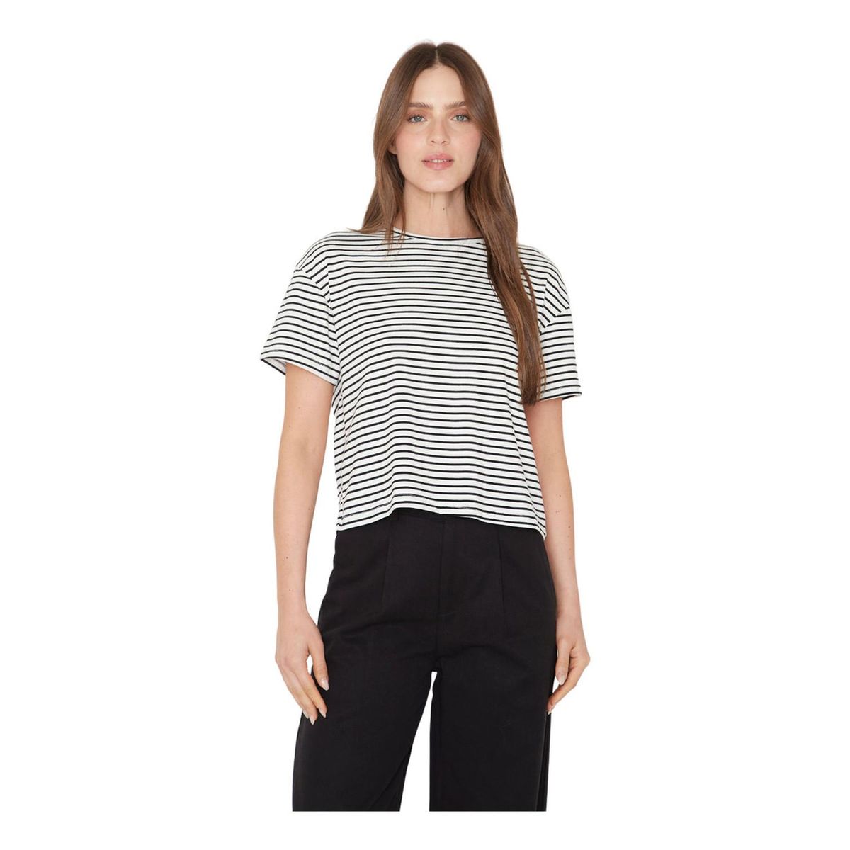 JACINTA TIENDA - Polera Ara blanca y negra Jacinta Tienda