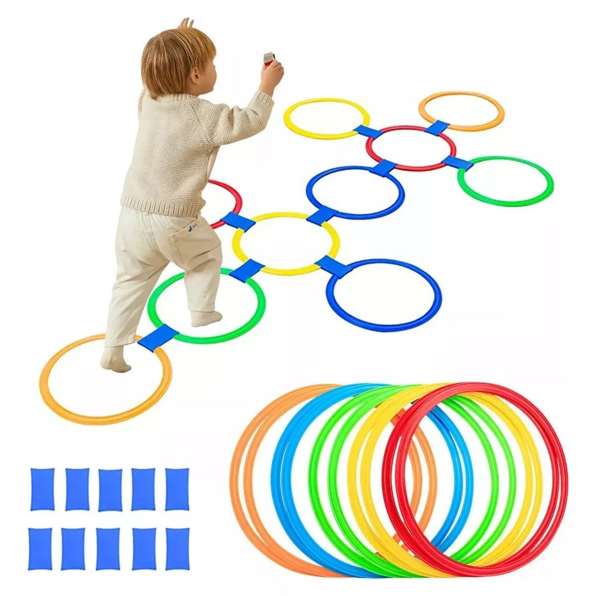 KUANGYE - Set De Aros Agilidadanillos Fútbol Para Entrenamiento 10pcs