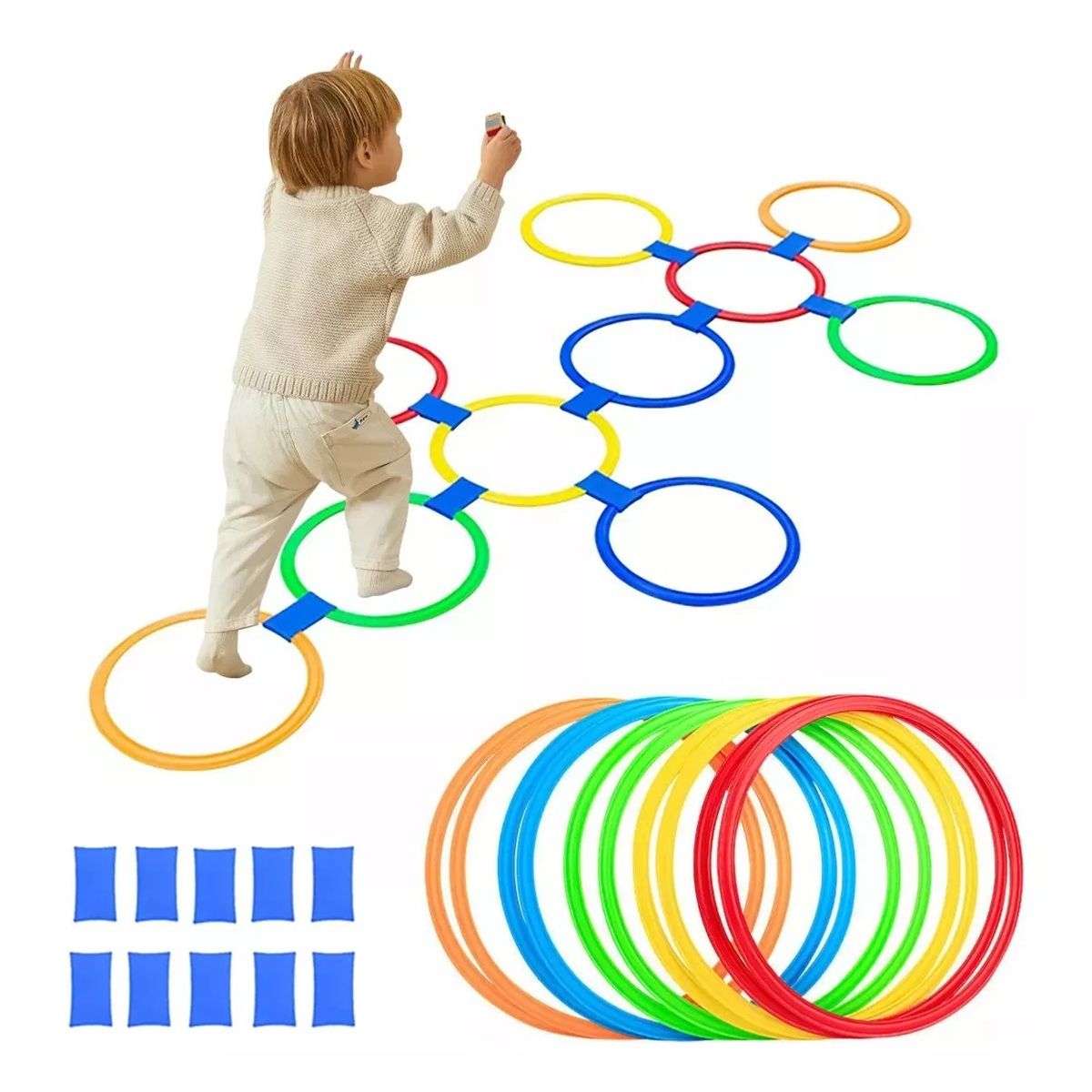 KUANGYE - Set De Aros Agilidadanillos Fútbol Para Entrenamiento 10pcs