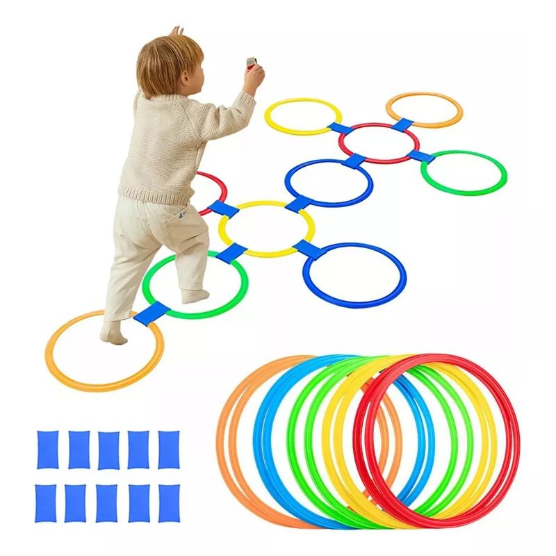 KUANGYE - Set De Aros Agilidadanillos Fútbol Para Entrenamiento 10pcs