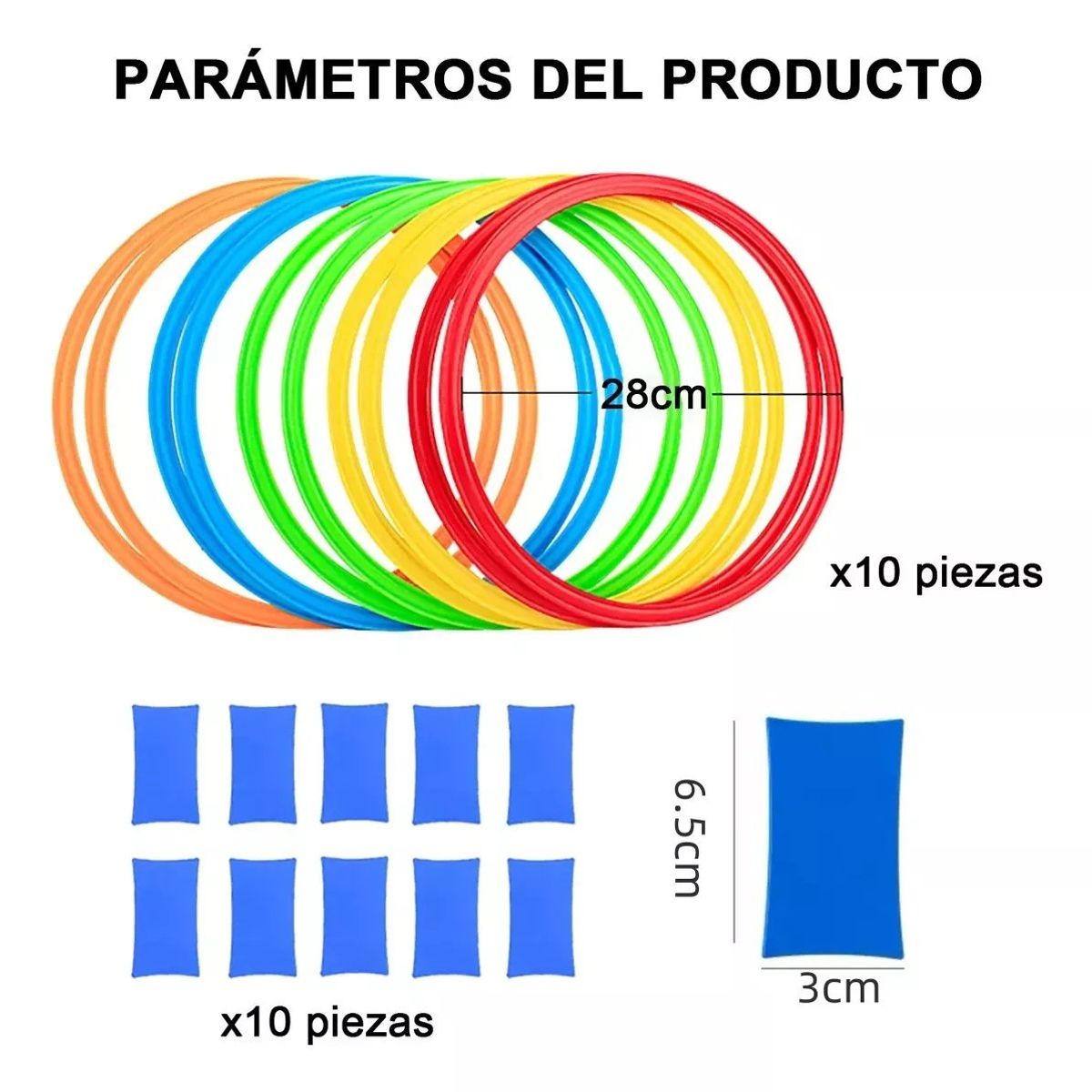 KUANGYE - Set De Aros Agilidadanillos Fútbol Para Entrenamiento 10pcs