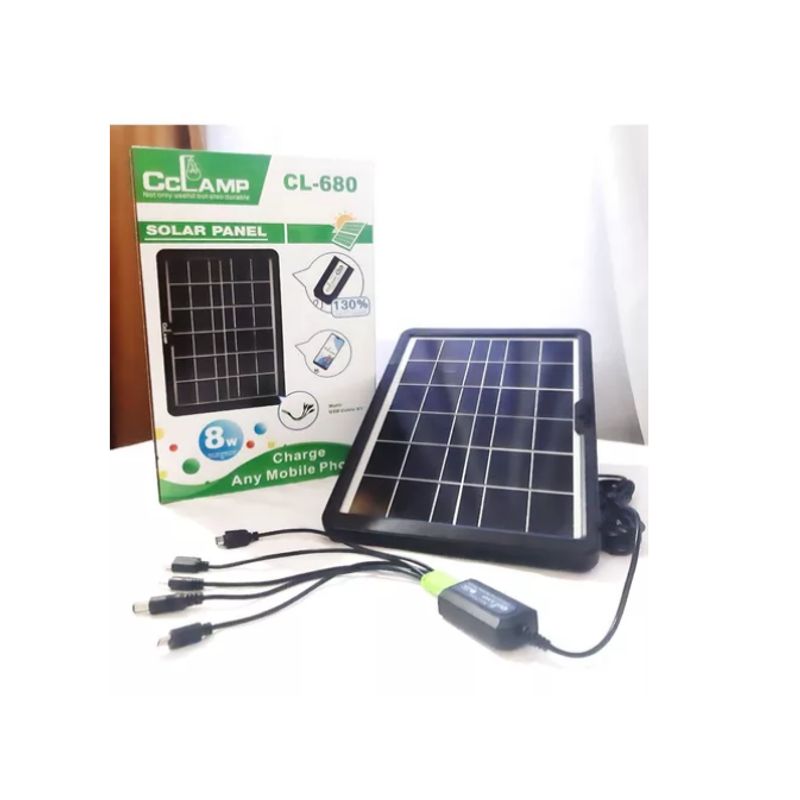 GENERICO - Panel Solar 8 Watt 6 Voltios Energía Solar Recarga Celular