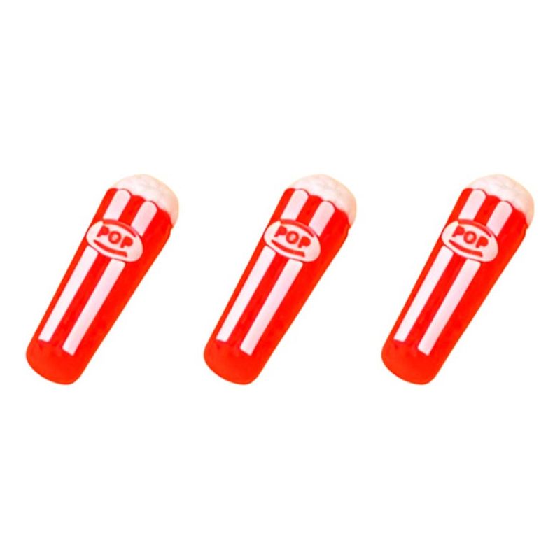 GENERICO - Set 3 Gomas De Borrar Palomitas De Maiz Popcorn Kawaii Cute