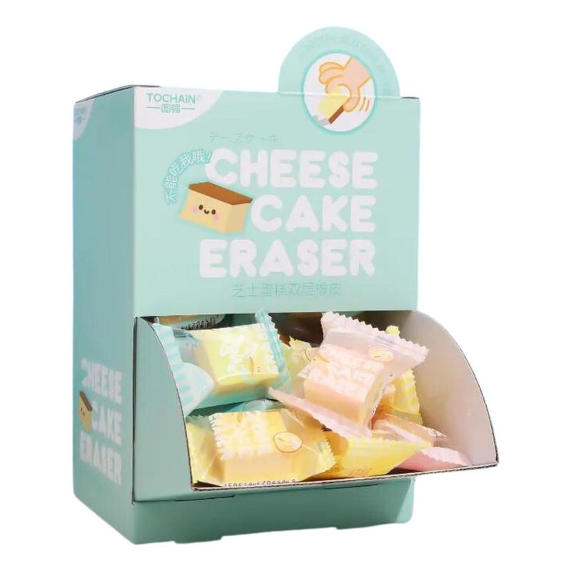GENERICO - Set 3 Gomas De Borrar Cheese Cake Kawaii Cute