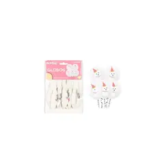 GENERICO - Globos De Látex Blancos Con Perritos Mate 30cm 5pcs