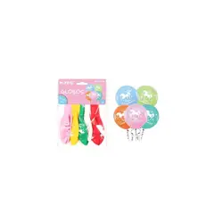 GENERICO - Globos De Látex Unicornio Mate 30cm 5pcs