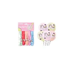 GENERICO - Globos De Látex Pastel Con Unicornio 30cm 5pcs