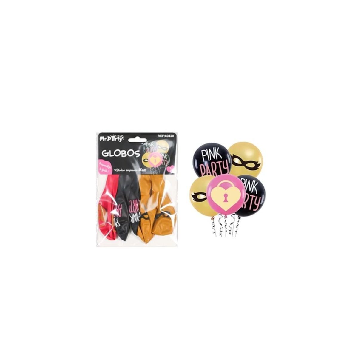 GENERICO - Globos De Látex Pink Party 5pcs
