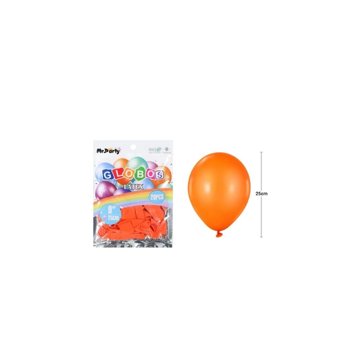 GENERICO - Globos De Látex Naranja Mate 25cm 20pcs