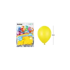 GENERICO - Globos De Látex Amarillo Mate 25cm 20pcs
