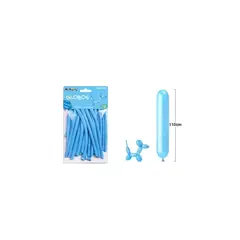 GENERICO - Globos Largos Celeste 110cm 15pcs