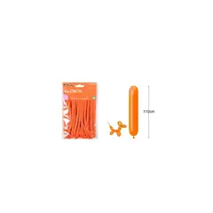 GENERICO - Globos Largos Naranja 110cm 15pcs