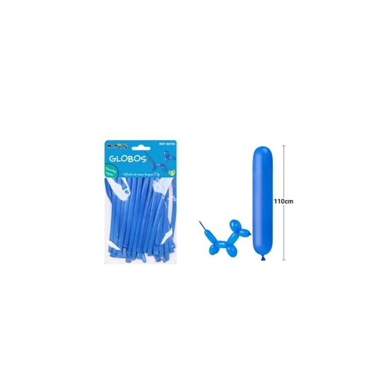 GENERICO - Globos Largos Azul Oscuro 110cm 15pcs