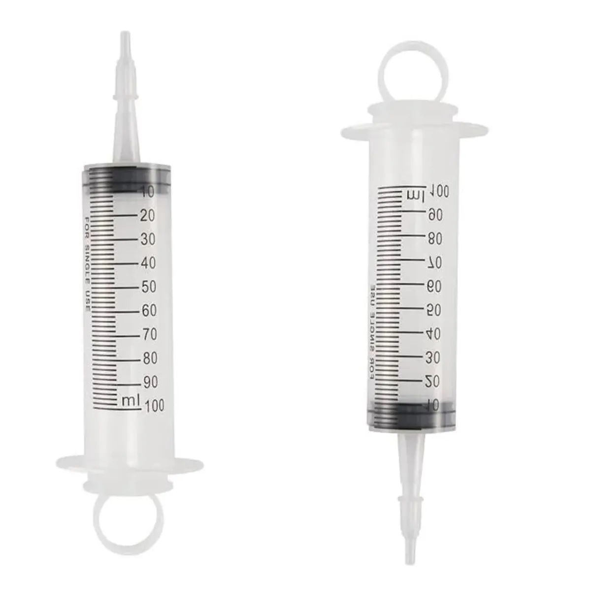 KUANGYE - Pack 2 Jeringa De Plástico De 100ml Jeringa De Boca Gruesa