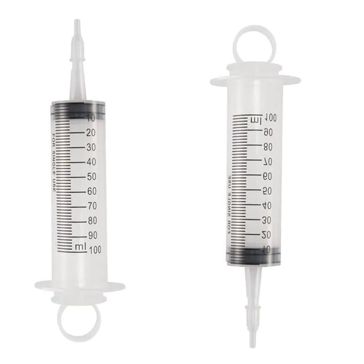 KUANGYE - Pack 2 Jeringa De Plástico De 100ml Jeringa De Boca Gruesa