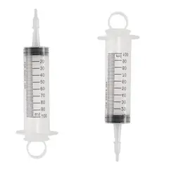 KUANGYE - Pack 2 Jeringa De Plástico De 100ml Jeringa De Boca Gruesa