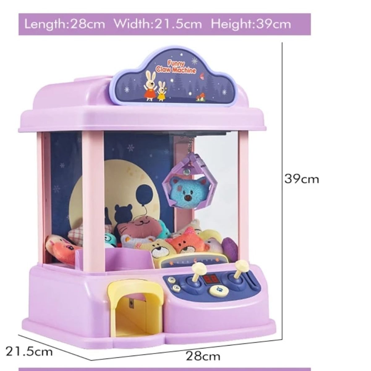 GENERICO - MAQUINA PARA SACAR PELUCHES O JUGUETES ROSADO