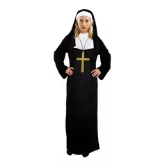GENERICO - Disfraz Mujer La Monja Halloween Talla S-M