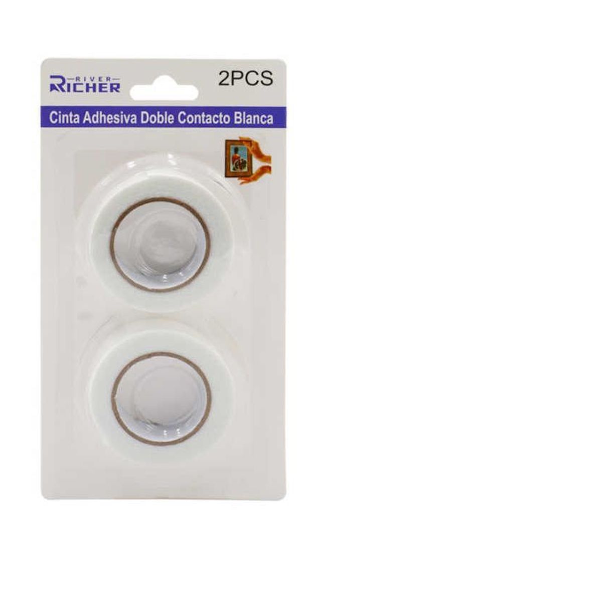 GENERICO - pack 12 Cinta Doble Cara Adhesiva