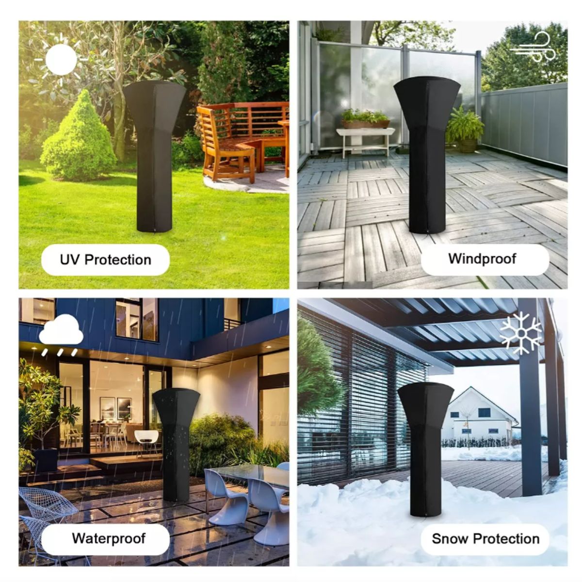 KUANGYE - Cobertor Funda Para Estufa A Gas De Exterior  Terraza 226cm