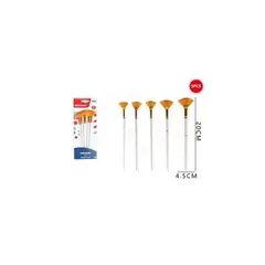 GENERICO - Pinceles Abanico 20 Cm 5 Pcs