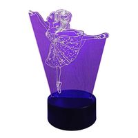 Lampara ilusión 3D Bailarina De 7 Colores