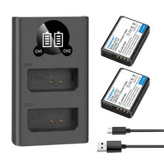 AZULAMAR - Lp-e10 2x Batería Y Cargador Para Canon T7 T6 T5 T100