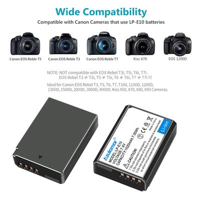 Imagen 2 del producto Lp-e10 2x Batería Y Cargador Para Canon T7 T6 T5 T100