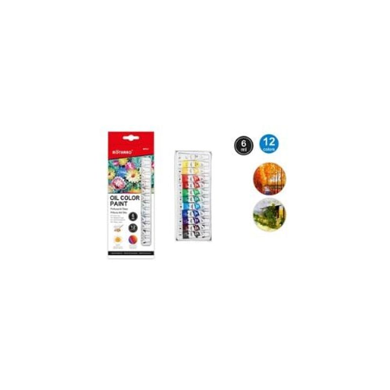 GENERICO - Kit Pinturas 12 Colores Al Oleo 6ML
