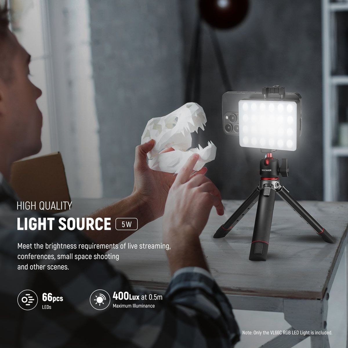 AZULAMAR - Led Luz De Video Selfie Luz Clip P/ 16 pro Max S24 S23 Celular Macbook