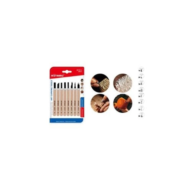 GENERICO - Cuchillos De Grabado 8 Pcs