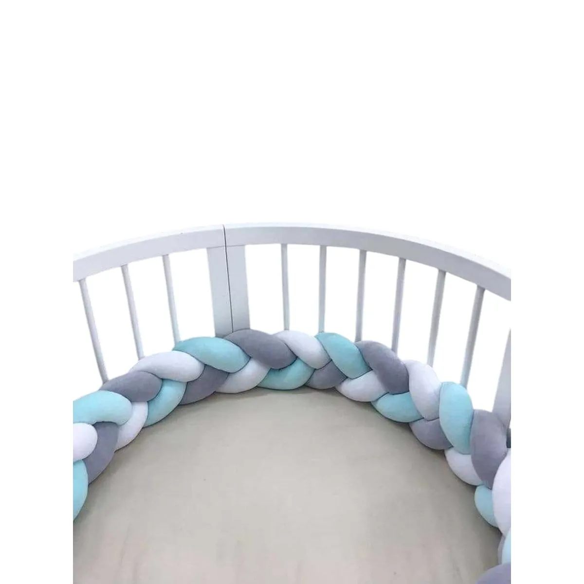 GENERICO - Trenza Cojín Seguridad Para Cuna Protección 2 Metros AZUL
