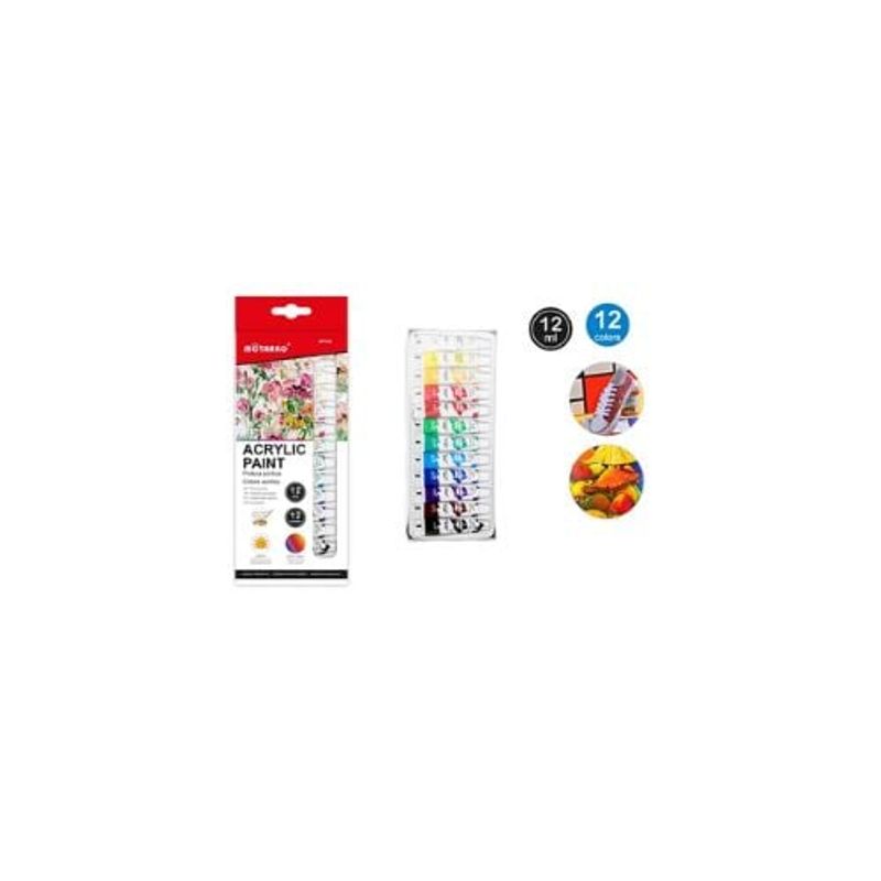 GENERICO - Pinturas Acrílica 12 Ml 12 Colores