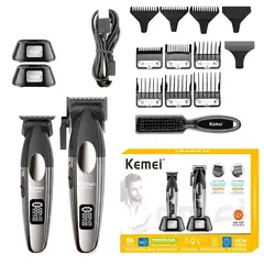 KEMEI - Cortadora Profesional de pelo electrica Con Base de carga de 9000 RPM