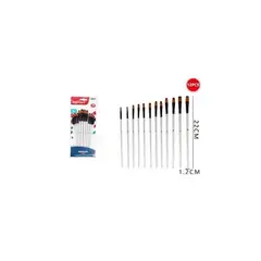 GENERICO - Set Pinceles Blanco 22Cm 12Pcs