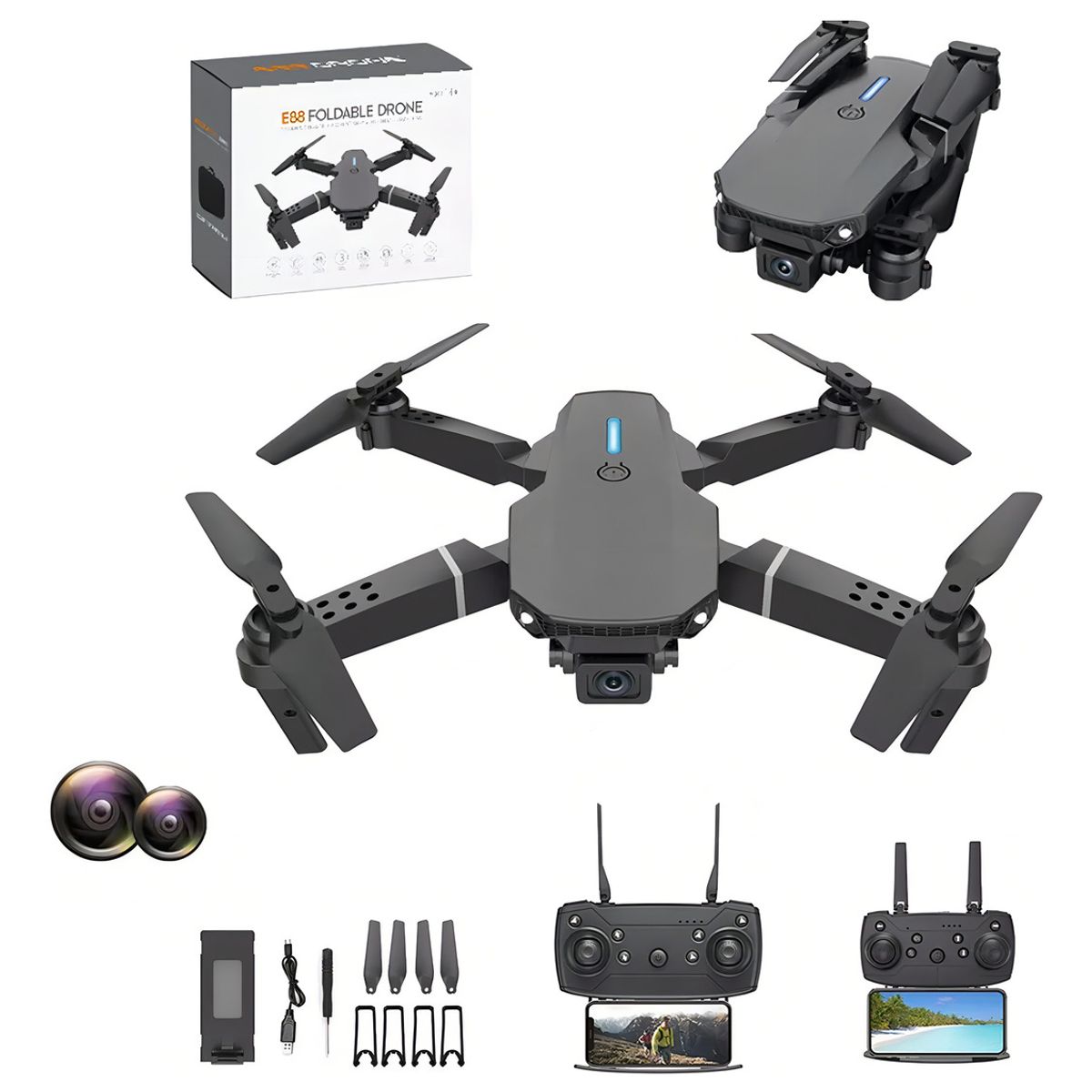 GENERICO - Drone 4k Dron Profesional Camara Wifi Pro
