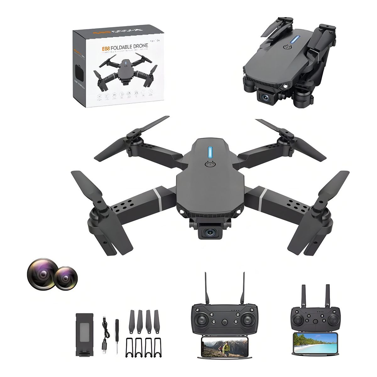 GENERICO - Drone 4k Dron Profesional Camara Wifi Pro