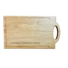 GENERICO - TABLA DE PICAR DE MADERA NATIVA DE LENGA DE LA PATAGONIA 29X50X2