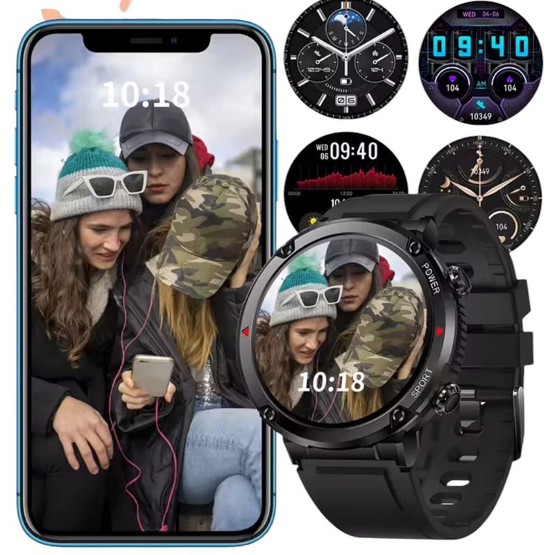 LIGE - Smartwatch con bluetooth llamada con pantalla táctil de 1.6 pulgadas