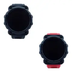 GENERICO - Reloj Smartband Redondo Pantalla A Color Carga USB smart rojo