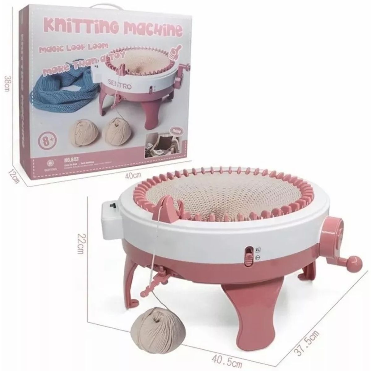 MUNDO MAGIA - Maquina Para Tejer Manual 48 Agujas Telar Giratorio