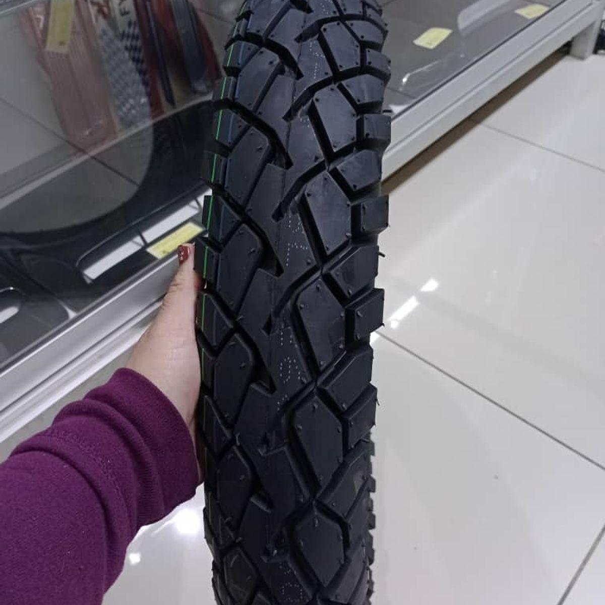 GENERICO - Neumáticos 110 90 17 patrón cruce llantas de moto tubular