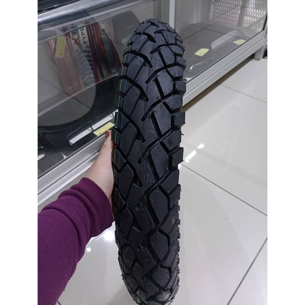 GENERICO - Neumáticos 110 90 17 patrón cruce llantas de moto tubular