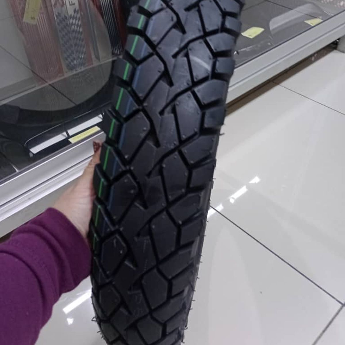 GENERICO - Neumáticos 110 90 17 patrón cruce llantas de moto tubular