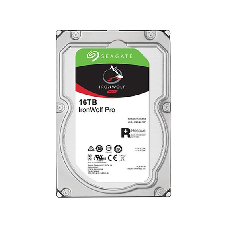 SEAGATE - DISCO DURO INTERNO 16TB IRONWOLF NAS 7200RPM 256MB 35″ SATA SEAGATE
