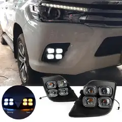 TOYOTA - Kit Neblineros Led Hilux Revo 2015 2023 Doble Color