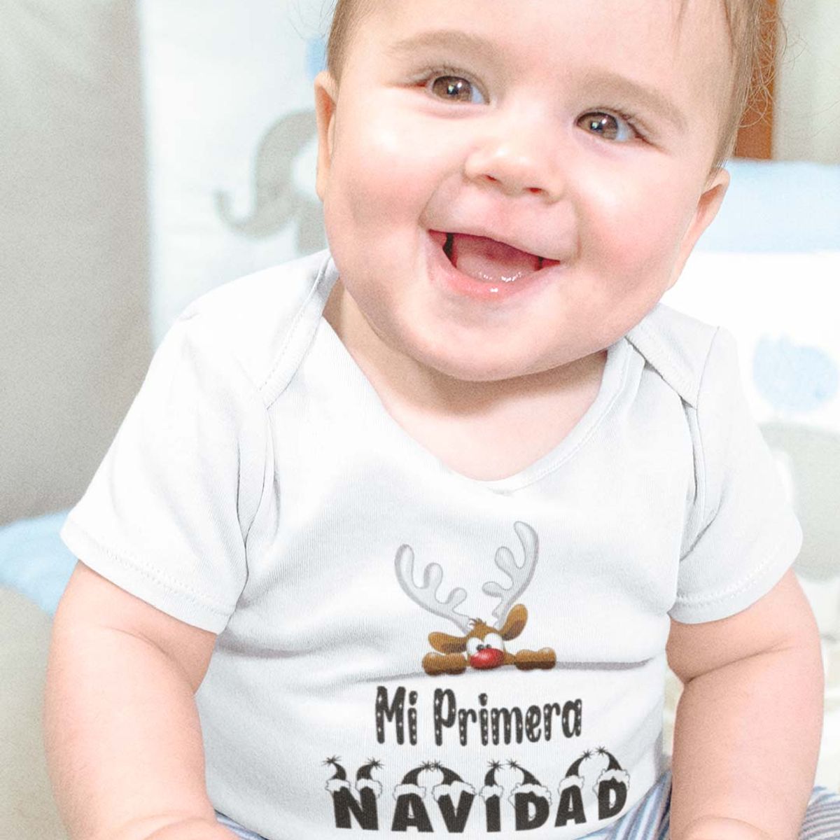GENERICO - PILUCHOS BODY DE BEBE MI PRIMERA NAVIDAD RENITO ANIMADO