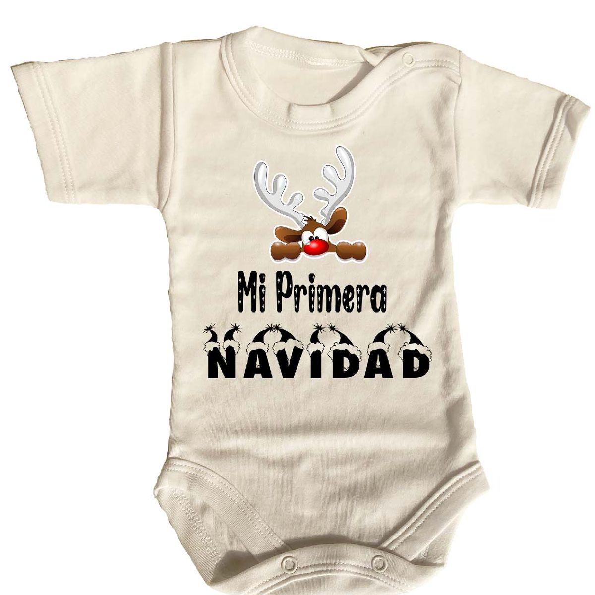 GENERICO - PILUCHOS BODY DE BEBE MI PRIMERA NAVIDAD RENITO ANIMADO